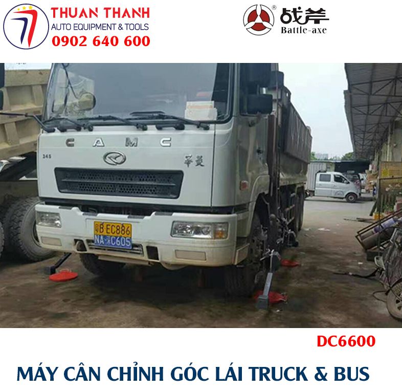 Máy cân chỉnh góc lái độ chụm bánh xe ô tô tải bus Battle-axe DC6600